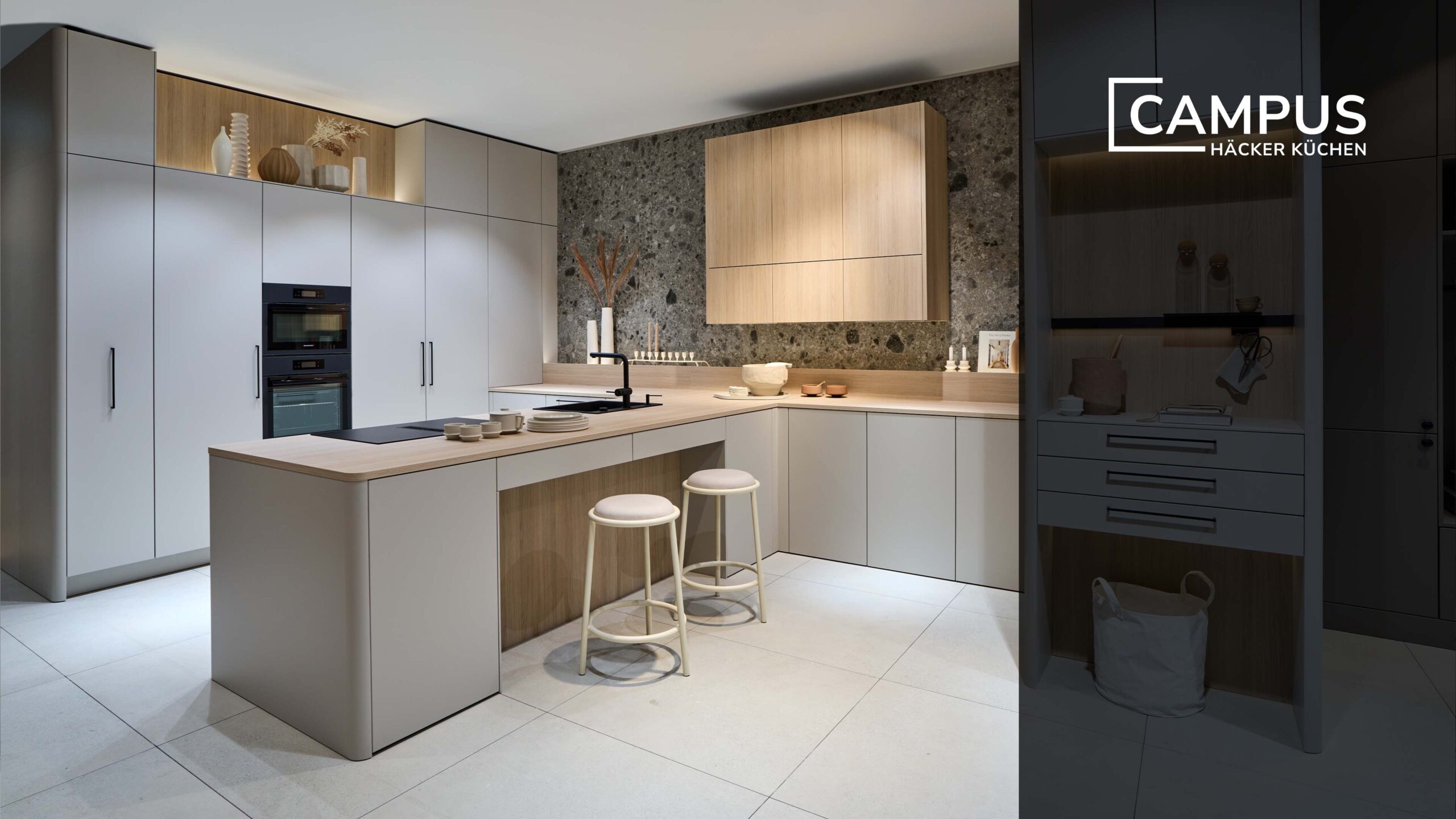 PORTO Gris sable/ MONTREAL Chêne fin clair